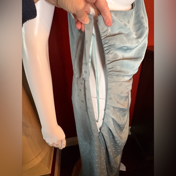 NWT Favorite Daughter The Singles Table One Shoulder Dress Slate Blue. Size 12 - Picture 7 of 11